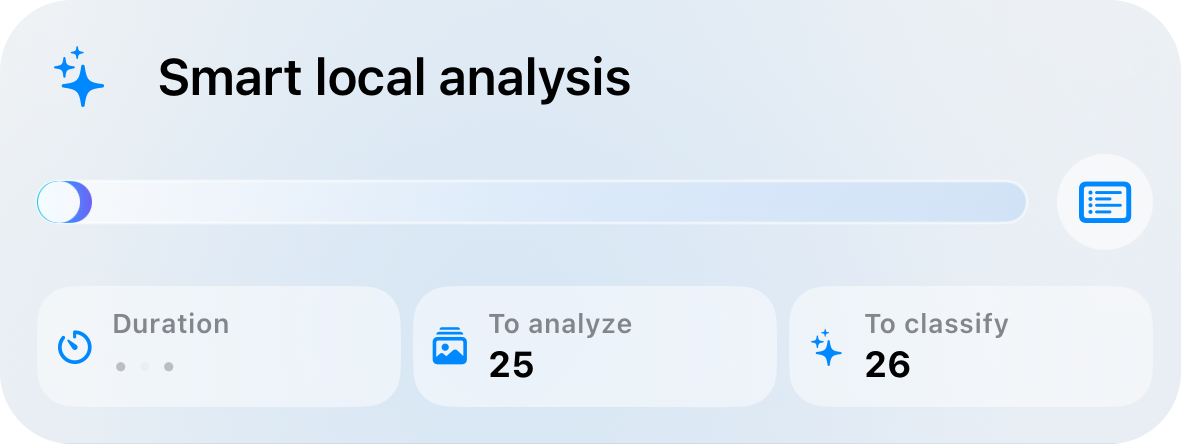 Smart local analysis progress