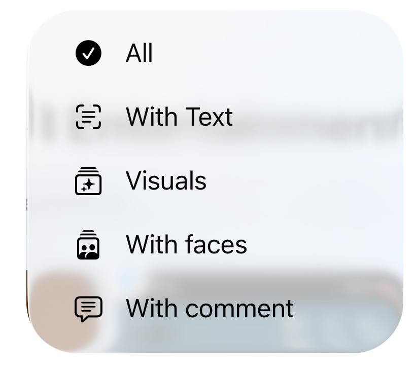 Quick collection filters